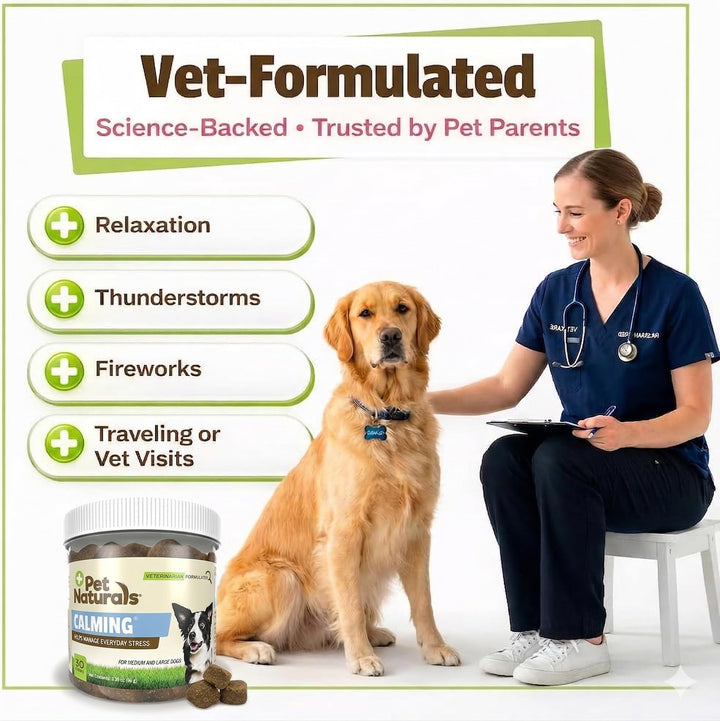 Pet Naturals Calming Chews for Medium and Large Dogs, Chicken, 30 Count