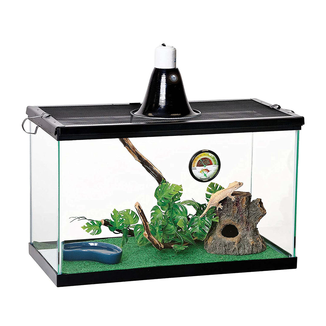 Zilla 10 Gallon Terrarium, Reptile Starter Habitat Kit with Light