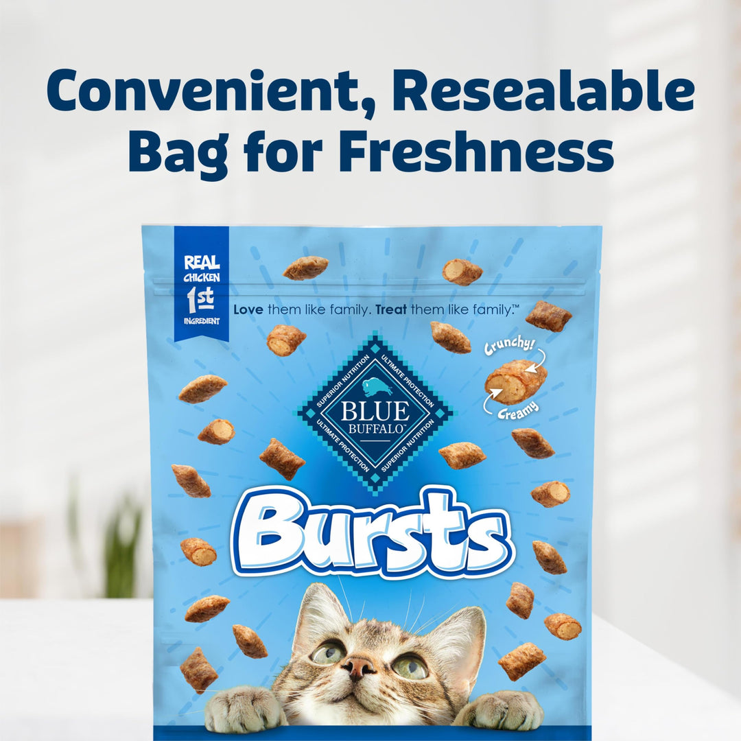 Blue Buffalo Bursts Chicken Crunchy &amp; Creamy Cat Treats, 5 oz