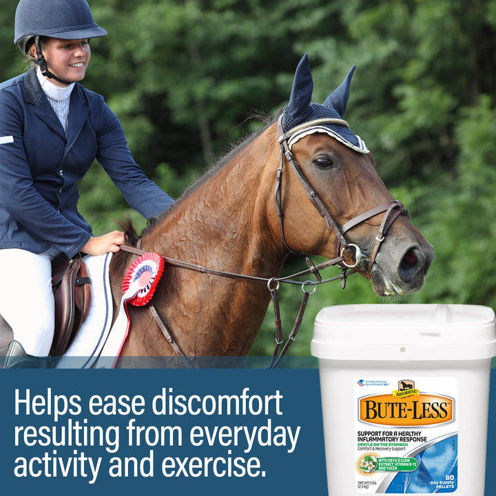 Absorbine Bute-Less Comfort &amp; Recovery Supplement Pellets, Healthy Inflammatory Response, 5 lb / 80 Day Supply