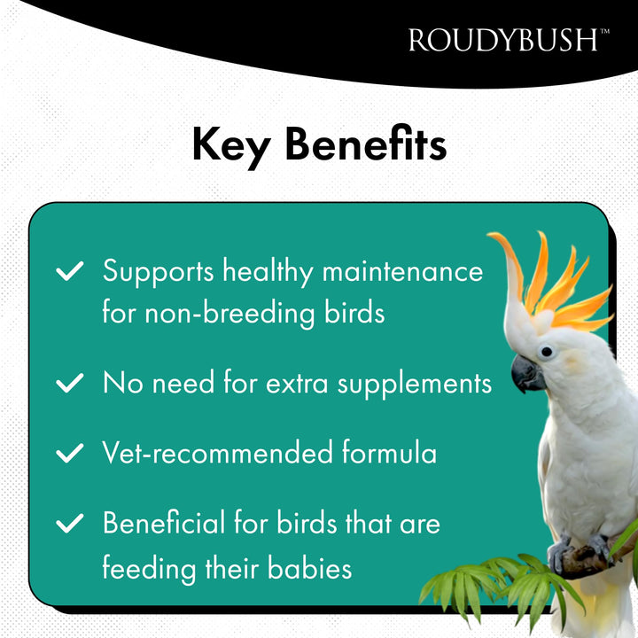 RoudyBush Daily Maintenance Bird Food, Small Pellets, 44 oz