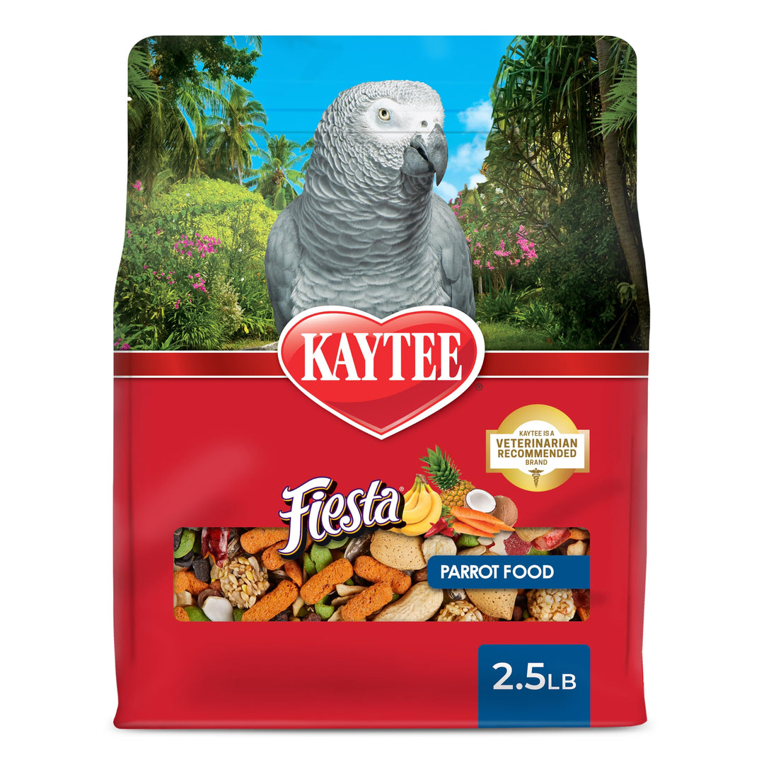Kaytee Fiesta Parrot Food for Large Birds, 2.5 Pounds