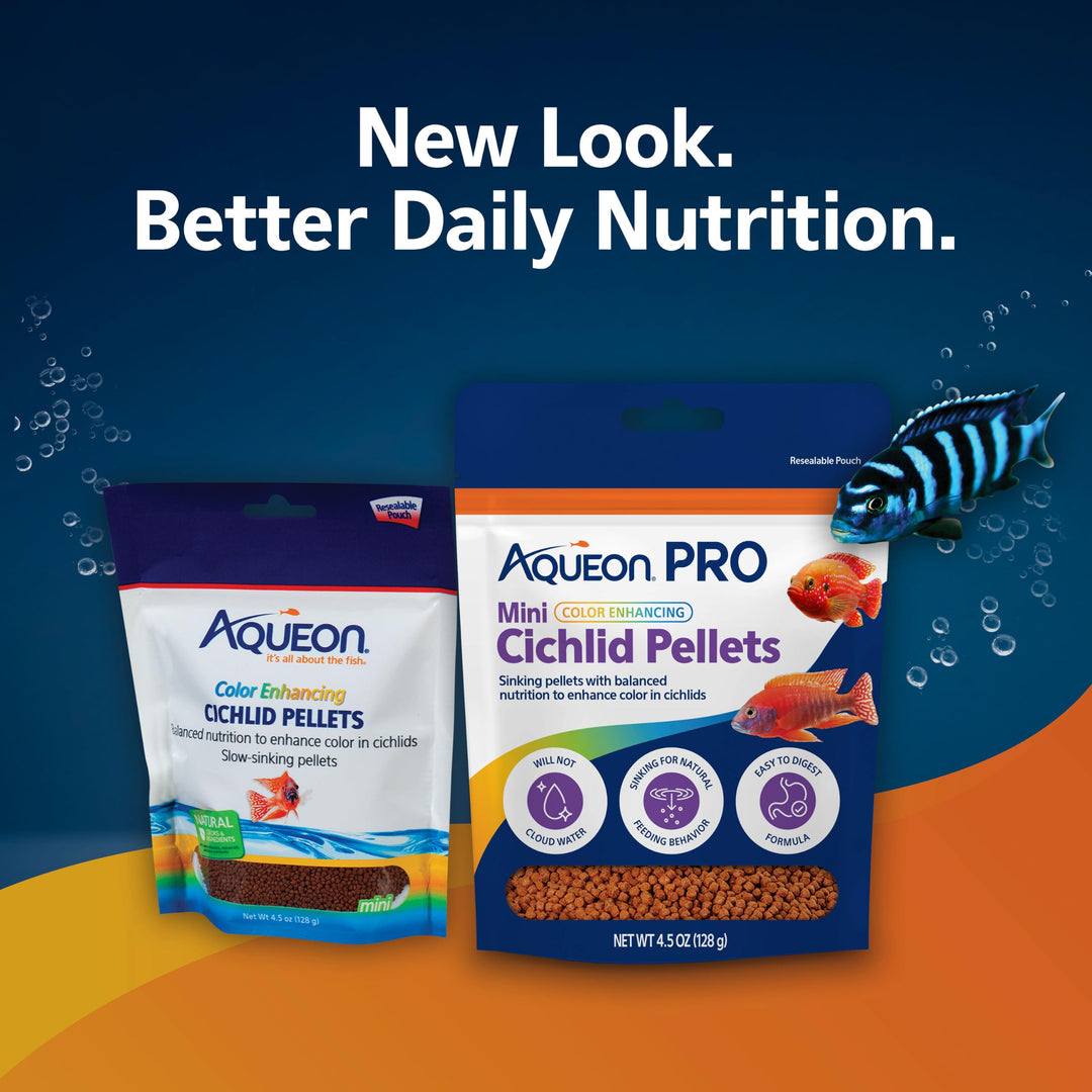 Aqueon Cichlid Food Color Enhancing 4.5 Ounces Color