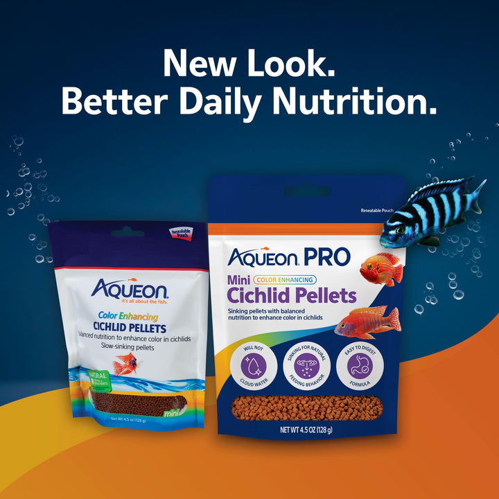 Aqueon Cichlid Food Color Enhancing 4.5 Ounces Color