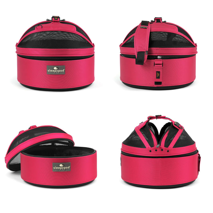 Sleepypod® Mobile Pet Bed, Crash Tested Cat/Dog Car Seat + Carrier, Pink