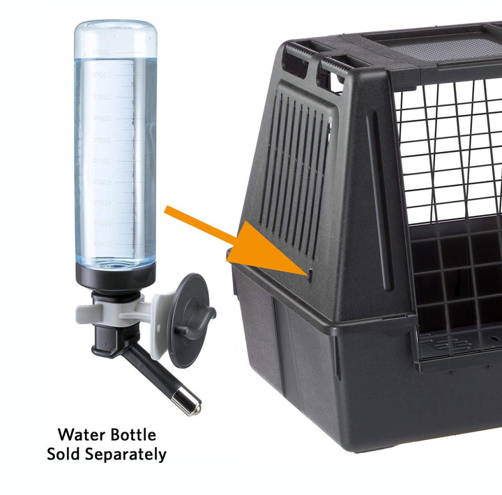 Ferplast Atlas Vehicle SUV Dog Crate, Assembled Car Dog Crate Measures 39L x 23W x 26H, Ideal for Medium to Intermediate Dog Breeds, Black