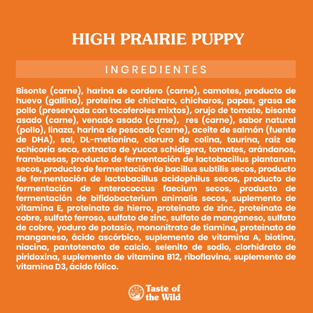 Taste of the Wild High Prairie Puppy Dry Dog Food, Roasted Bison, 28lb