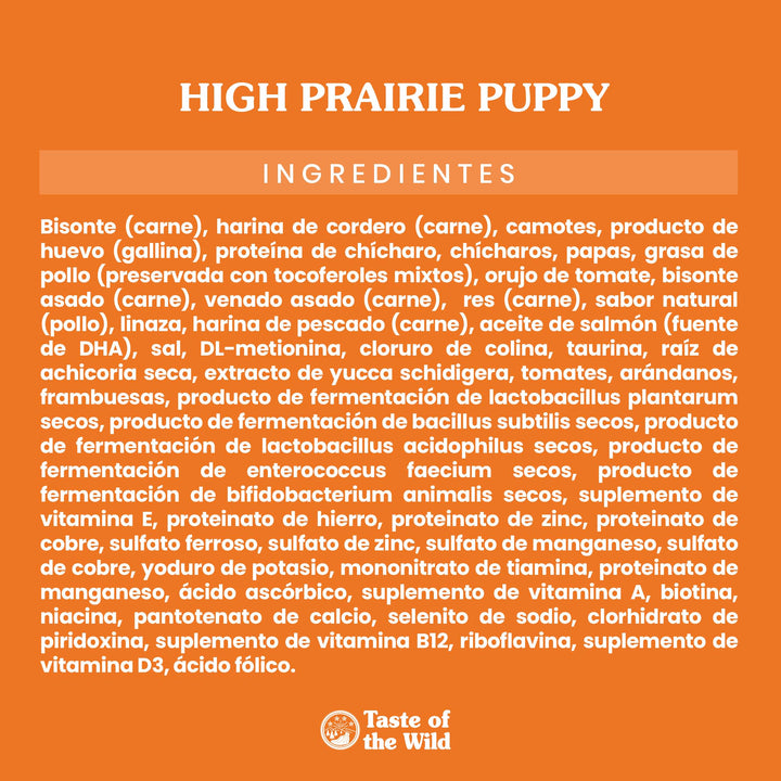 Taste of the Wild High Prairie Puppy Dry Dog Food, Roasted Bison, 28lb