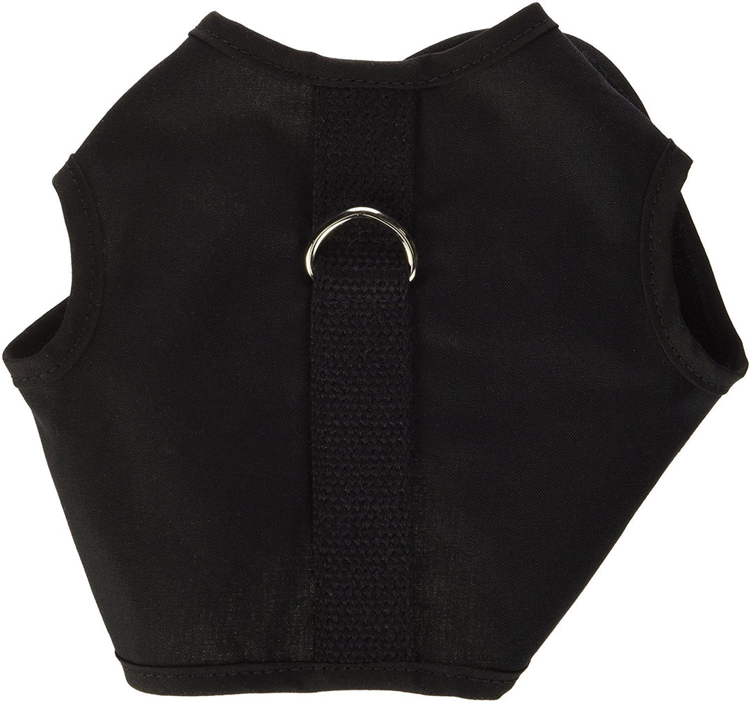 Kitty Holster Cat Harness – Secure Cat Harness for Walking, Soft Cotton Cat Accessories, Comfortable Fit, Strong Hook-and-Loop Closure, Made in USA – Black, XS