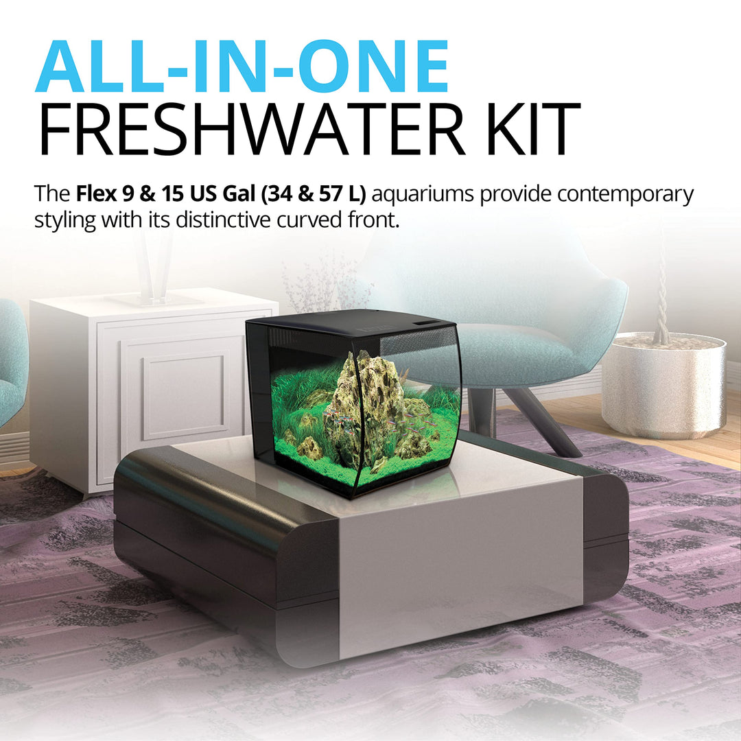 Fluval Flex 57 - 15 Gallon Nano Glass Aquarium Kit