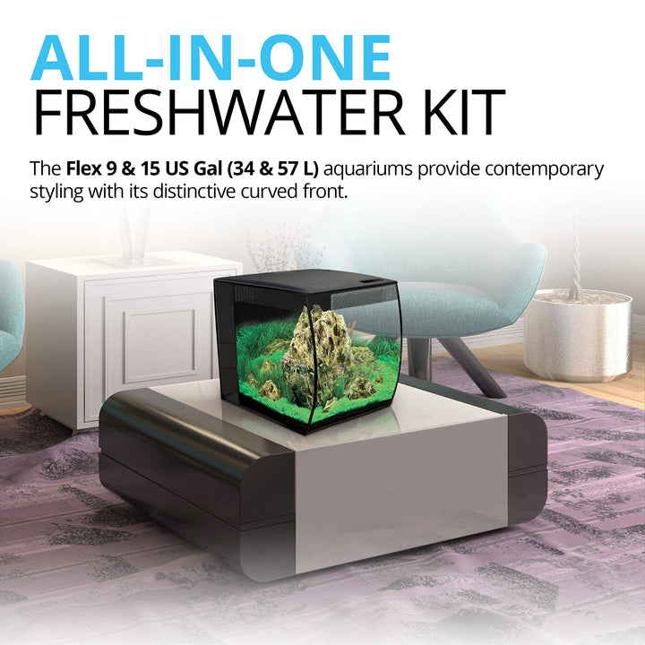 Fluval Flex 57 - 15 Gallon Nano Glass Aquarium Kit