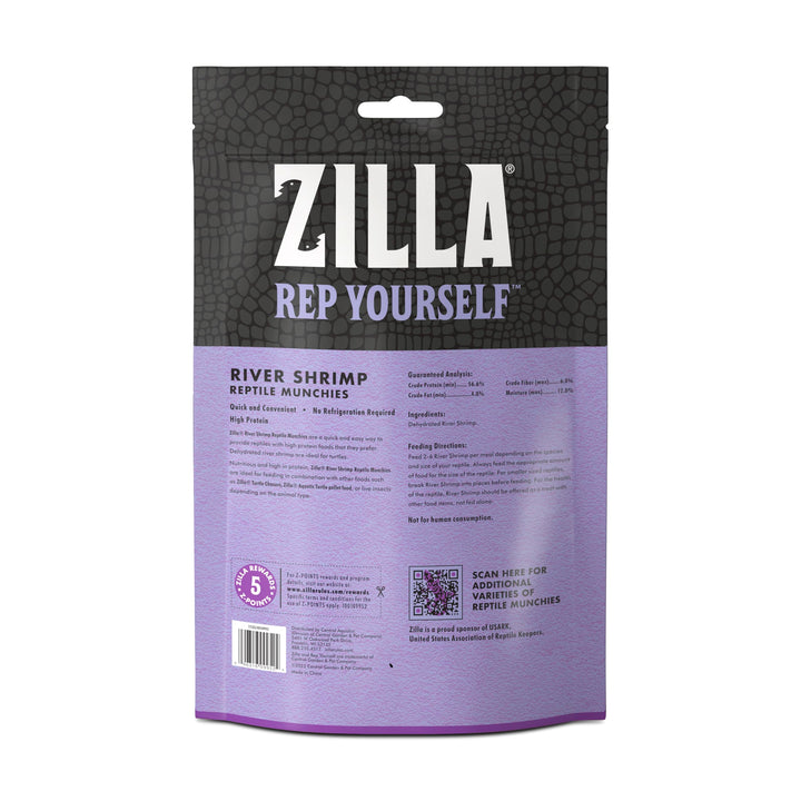 Zilla Reptile Food Munchies River Shrimp, Axolotl Food, 2-Ounce