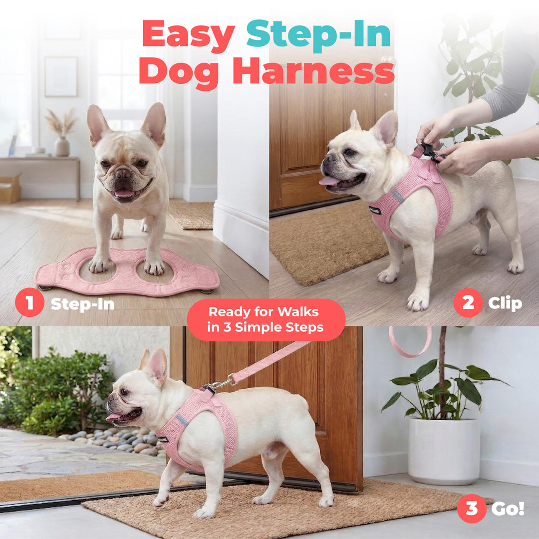Voyager Step-in Air Dog Vest Harness - Pink, Small