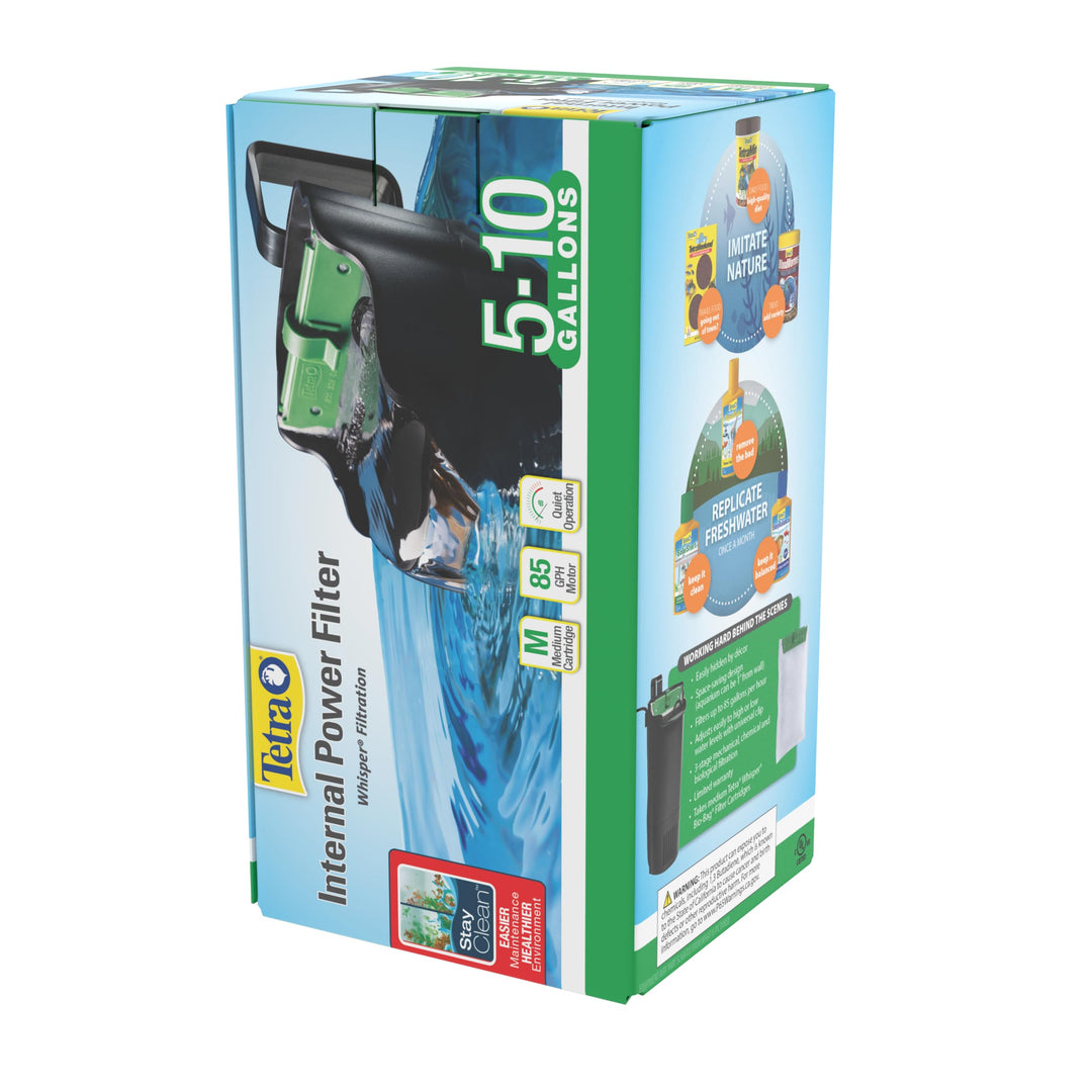 Tetra Whisper 85 GPH Internal Power Filter For Aquariums