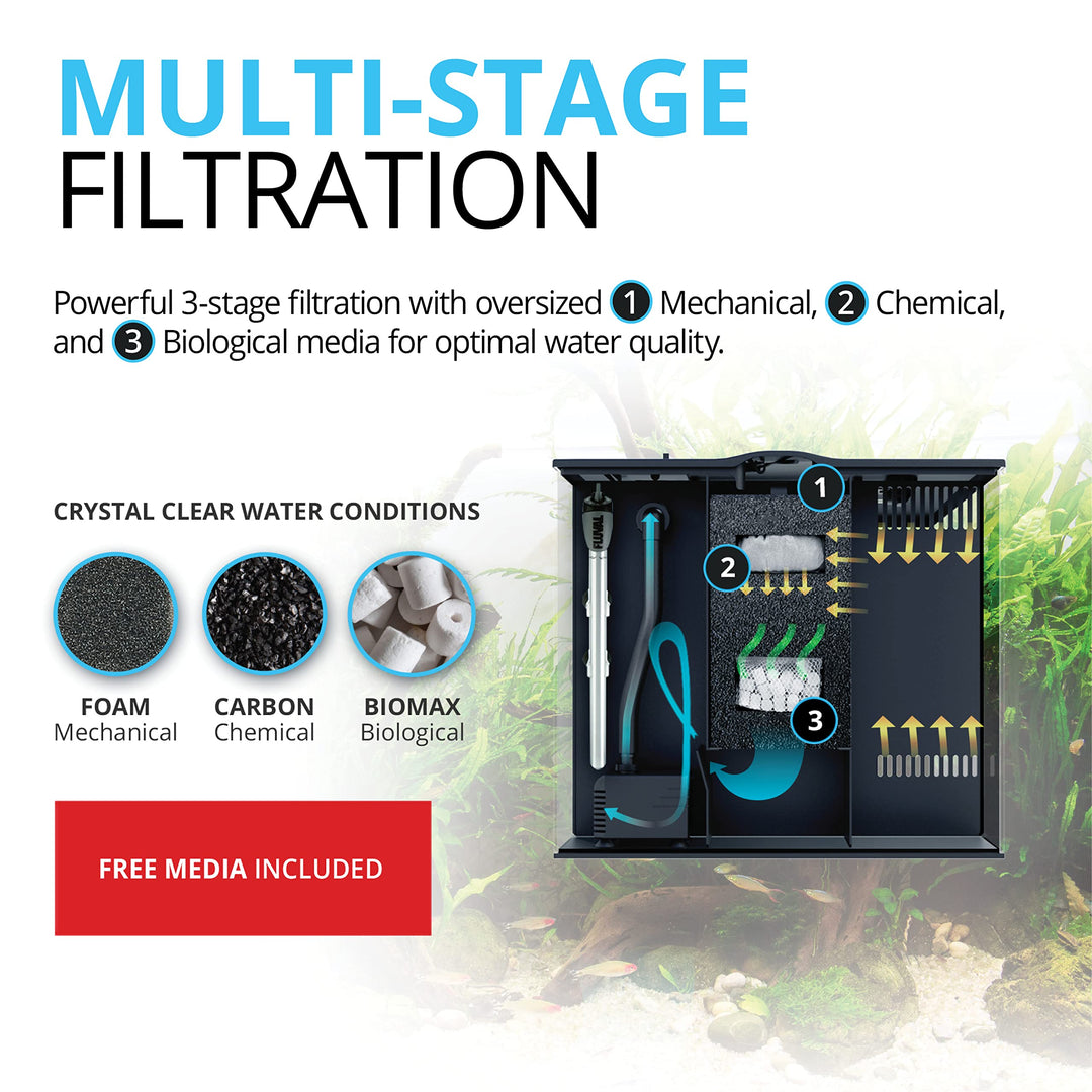 Fluval Flex 57 - 15 Gallon Nano Glass Aquarium Kit