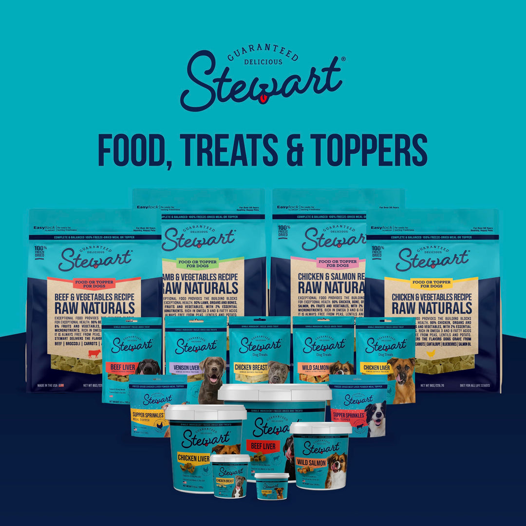 Stewart Freeze Dried Dog Treats, 100% Beef Liver, 14 oz Tub
