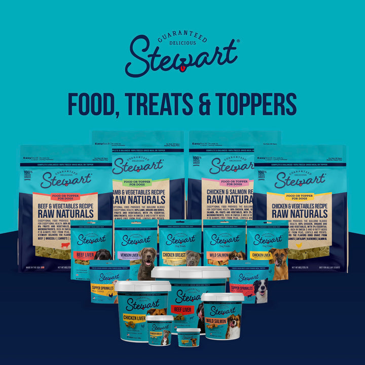 Stewart Freeze Dried Dog Treats, 100% Beef Liver, 3.5 oz Pouch