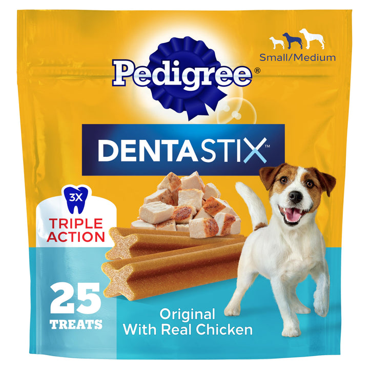 Pedigree Dentastix Small &amp; Medium Dental Dog Treats, Original, 25 Count