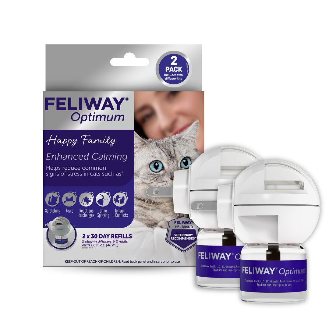 FELIWAY Optimum Cat Calming Diffuser Kit (2 Pack)