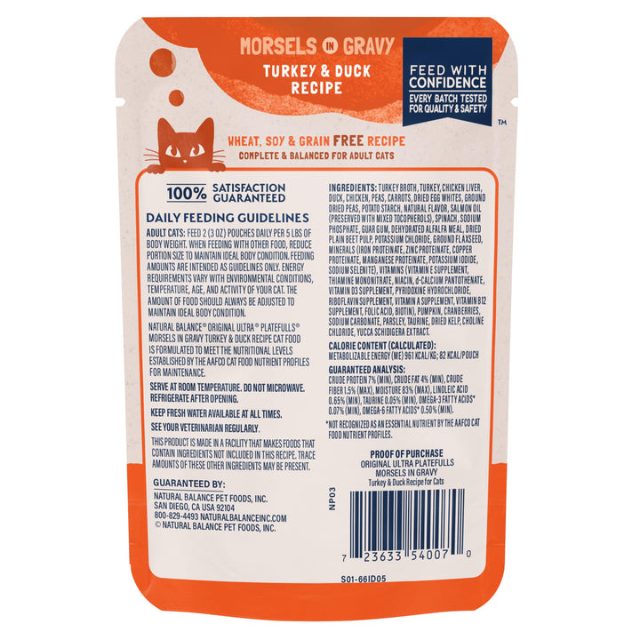 Natural Balance Original Ultra Platefulls, Turkey &amp; Duck, 3 oz, 24 Pack