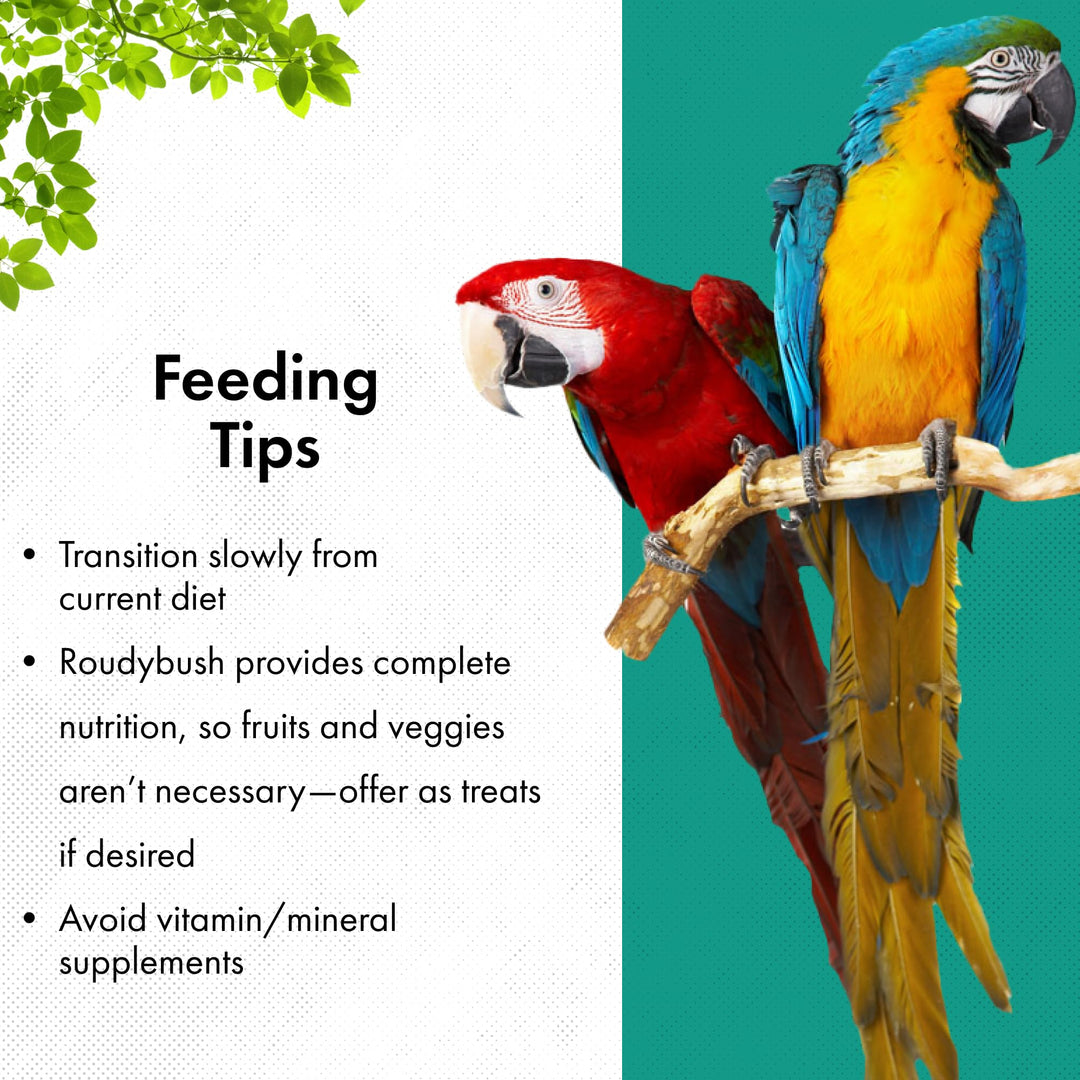 RoudyBush Daily Maintenance Bird Food, Crumble Pellets, 2.75 lb