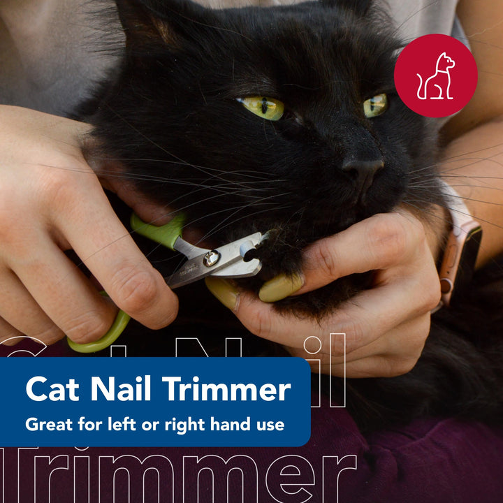 Coastal Pet Safari Cat Nail Trimmer - Double Guillotine, Single-Snip Kitten, Cat, Bunny &amp; Pet Nail Clippers - Left- or Right-Handed Scissors - One Size