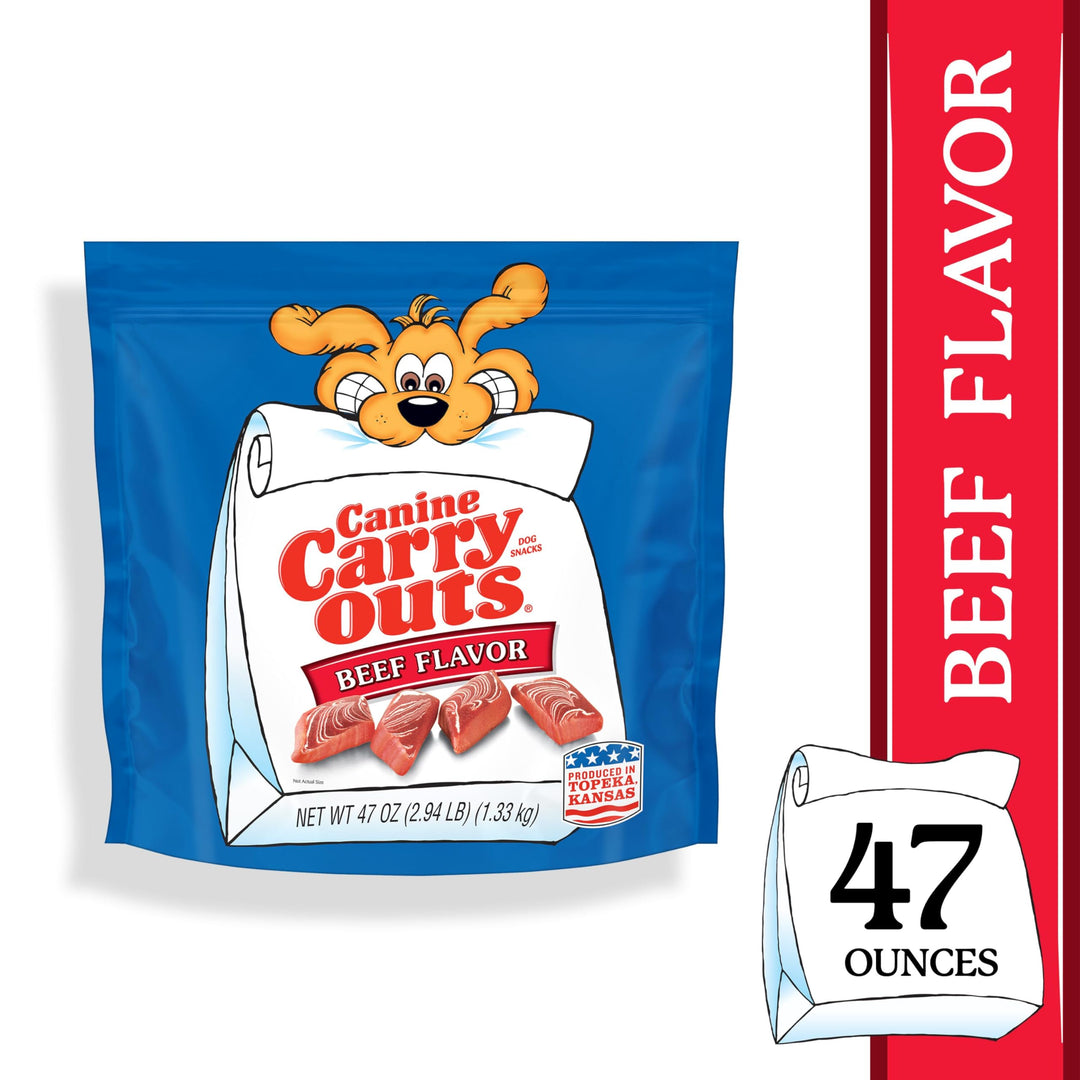 Canine Carry Outs Beef Flavor Dog Treats, 47 Ounce Bag