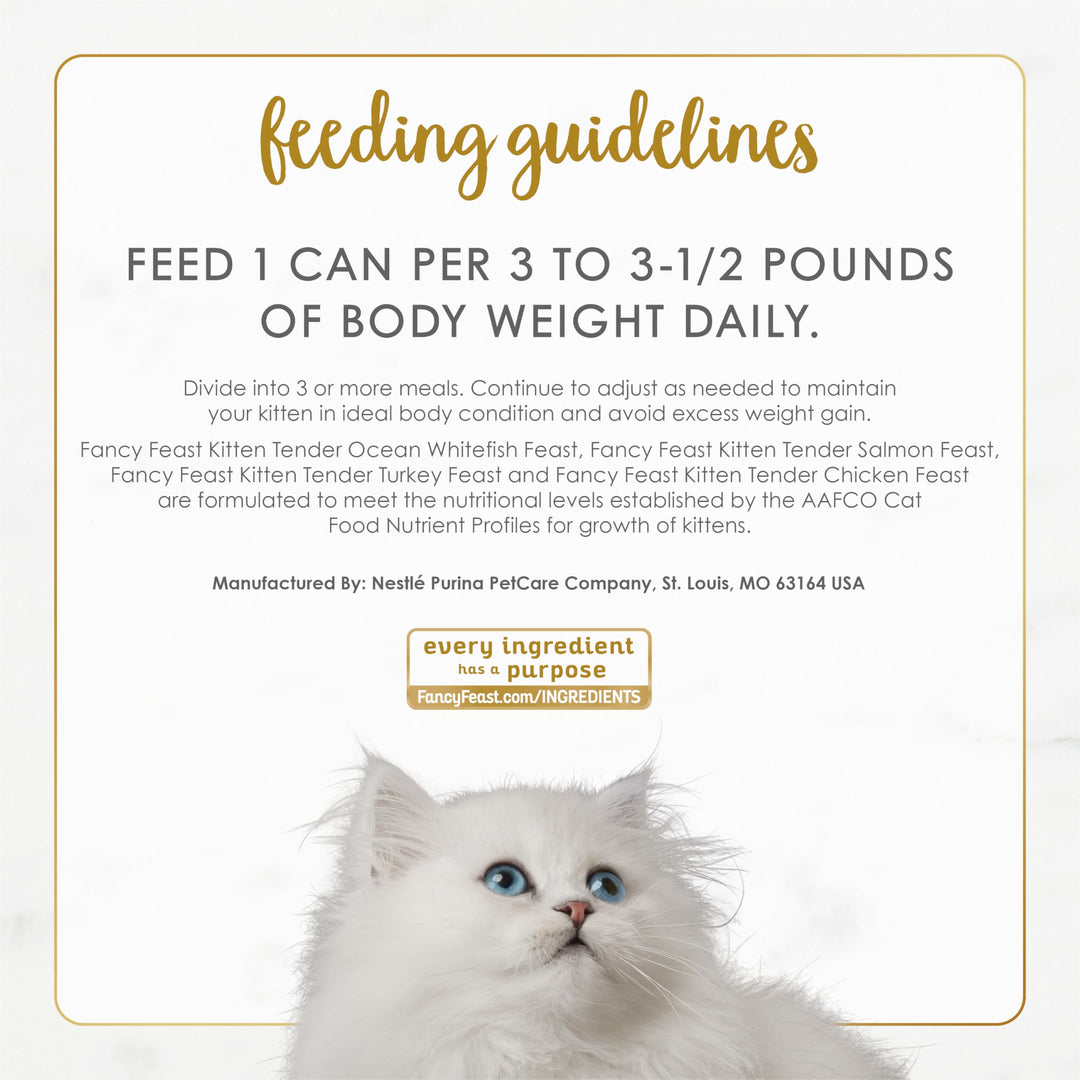 Purina Fancy Feast Wet Kitten Food Variety Pack, 3 oz cans, 24-Pack