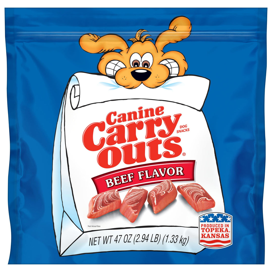 Canine Carry Outs Beef Flavor Dog Treats, 47 Ounce Bag