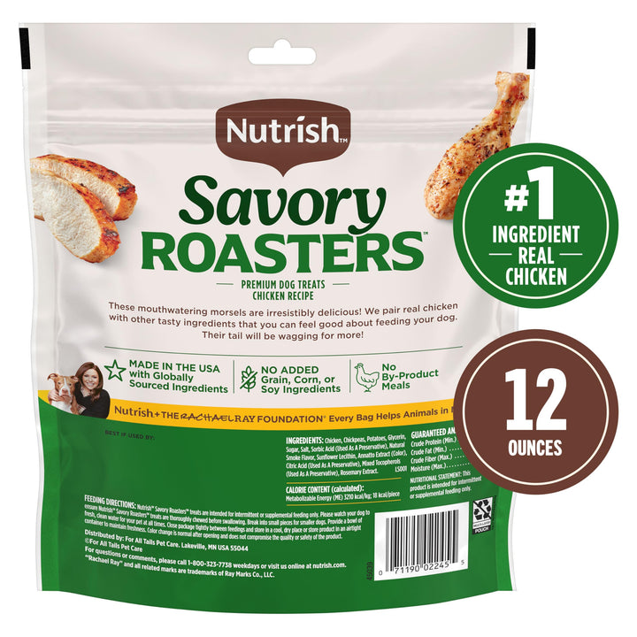 Nutrish Savory Roasters Dog Treats with Chicken, 12 oz. Pouch (Rachael Ray)