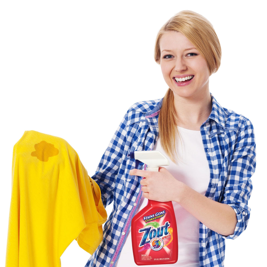 Zout Triple Enzyme Formula Laundry Stain Remover Spray, 22 Ounce - Pack of 6