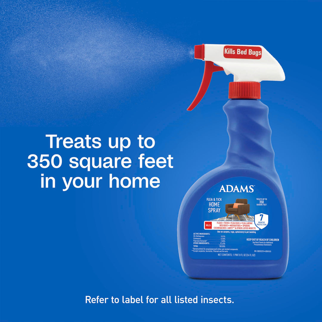 ADAMS Flea &amp; Tick Home Spray for Bed Bugs, Fleas &amp; Ticks, 24 oz