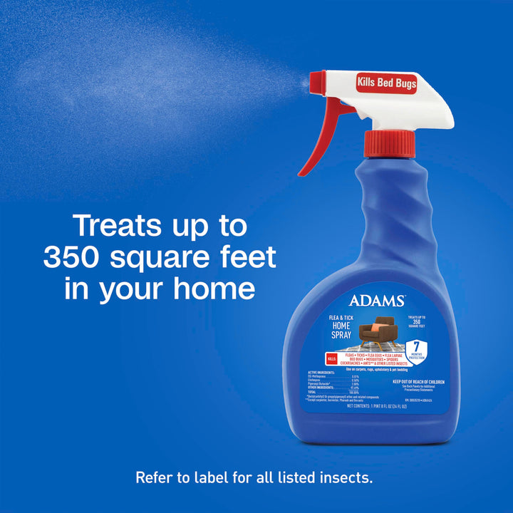 ADAMS Flea &amp; Tick Home Spray for Bed Bugs, Fleas &amp; Ticks, 24 oz
