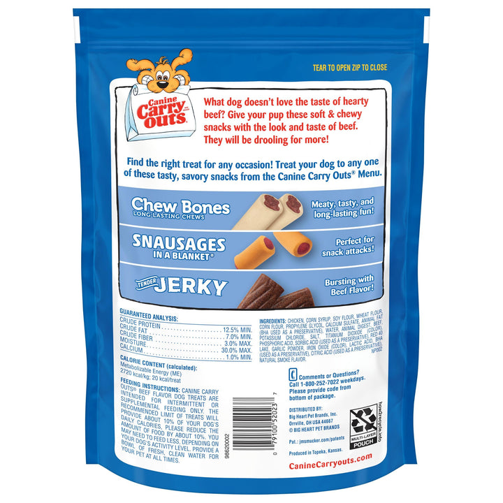 Canine Carry Outs Beef Flavor Dog Treats, 22.5 oz Bag