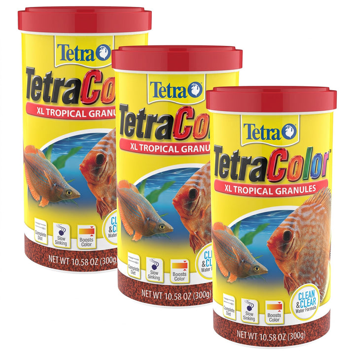 Tetra Tropical Granules, 10.58 Oz, Pack of 3 | Natural Color Enhancer