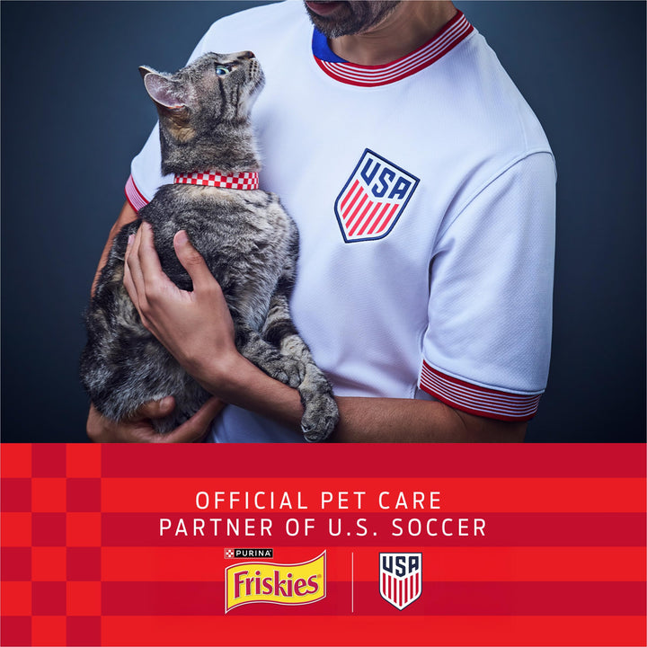 Friskies Purina Party Mix Natural YUMS Catnip Cat Treats, 20 oz Canister