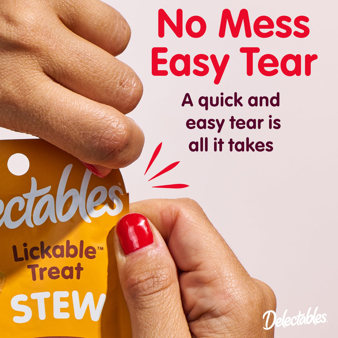 Delectables Bisque Lickable Wet Cat Treats - Chicken, Tuna &amp; Shrimp, 12 count