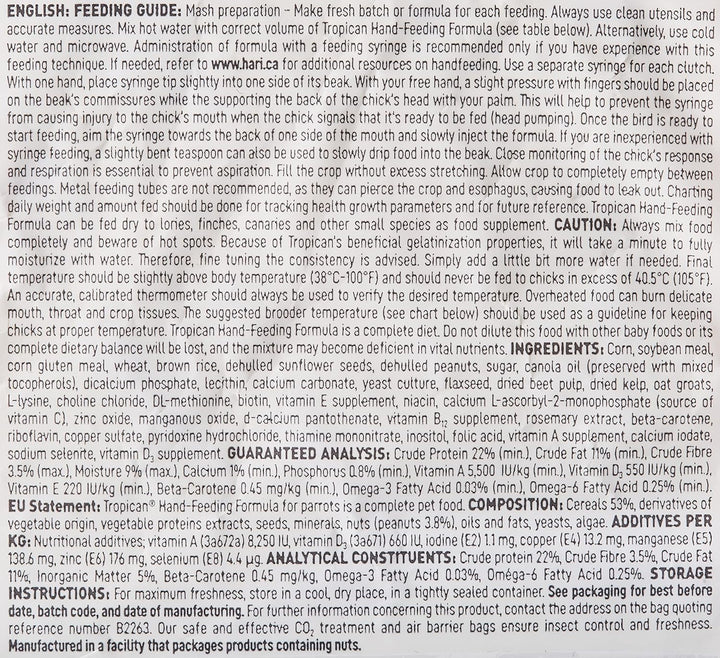 Hagen Tropican Hand Feeding Parrot Food, 4.4 lb.