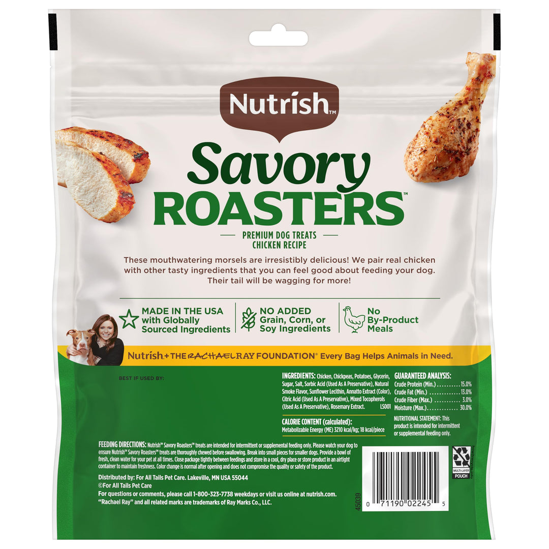 Nutrish Savory Roasters Dog Treats with Chicken, 12 oz. Pouch (Rachael Ray)