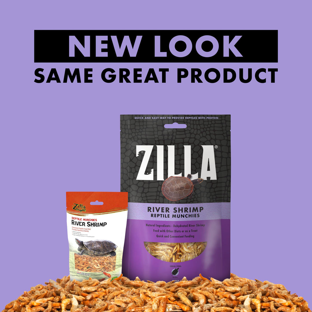 Zilla Reptile Food Munchies River Shrimp, Axolotl Food, 2-Ounce