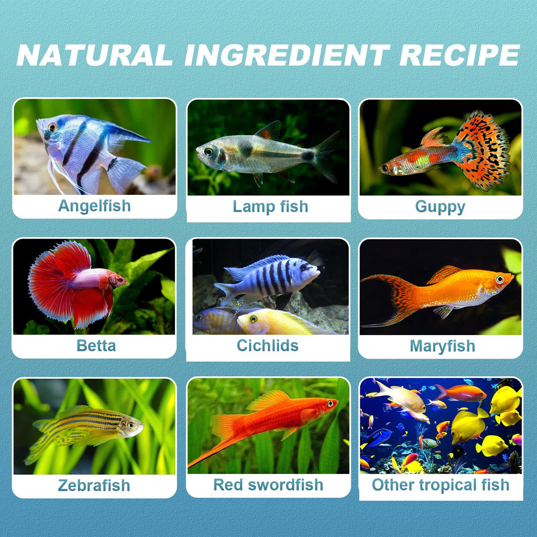 capuca Ultrathin Tropical Fish Flakes, High Protein Fish Food, 8 oz
