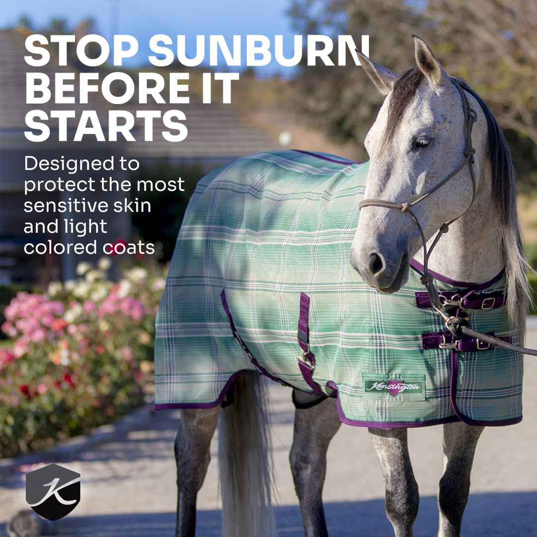 Kensington Breathable and UV Protective Sheet SureFit All Season Protection for Horse - 75", Deluxe Black