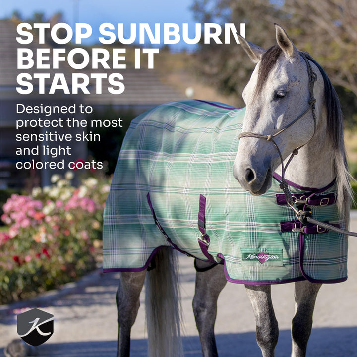 Kensington Breathable and UV Protective Sheet SureFit All Season Protection for Horse - 75", Deluxe Black