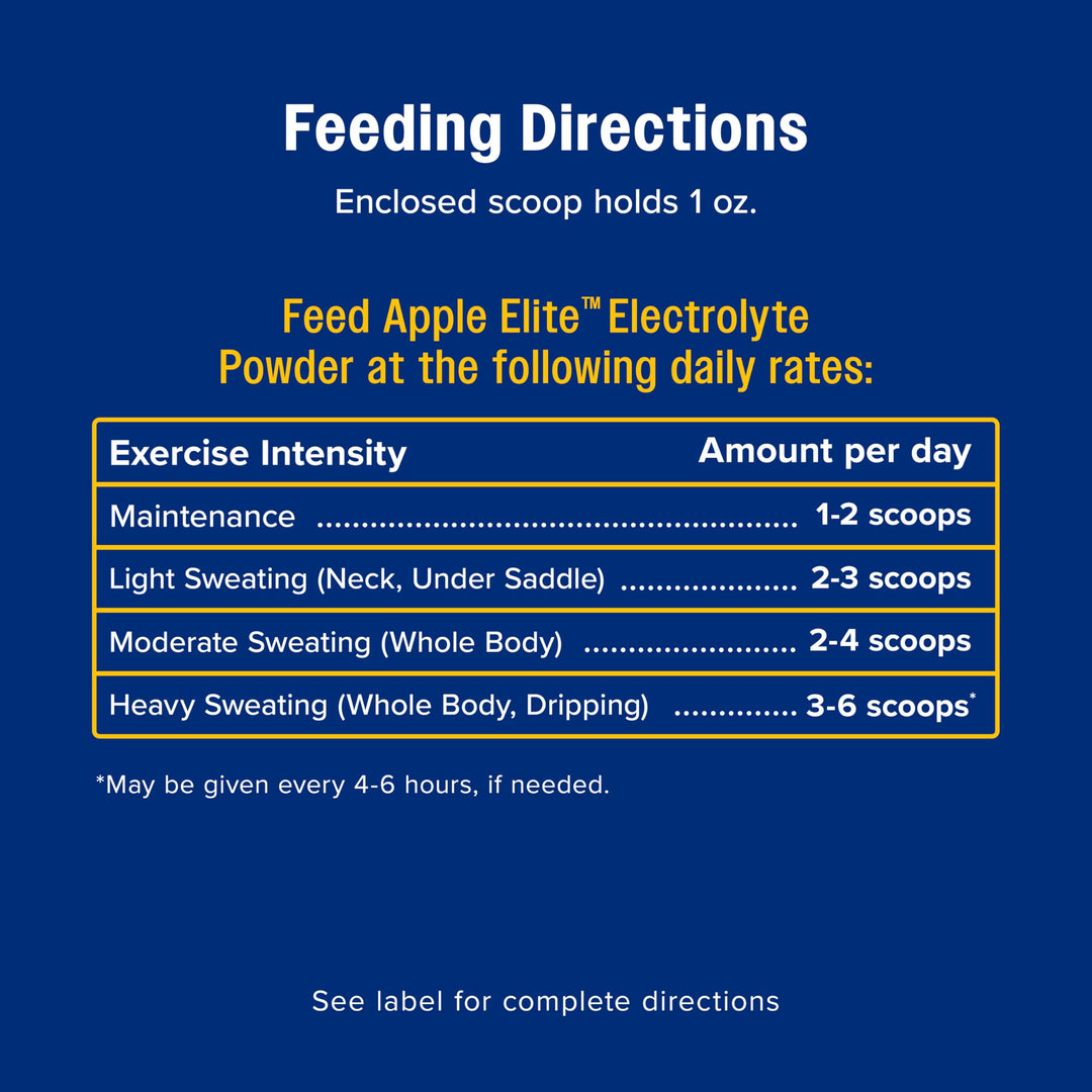 Farnam Apple Elite Horse Electrolytes Powder Supplement, 40 Day Supply