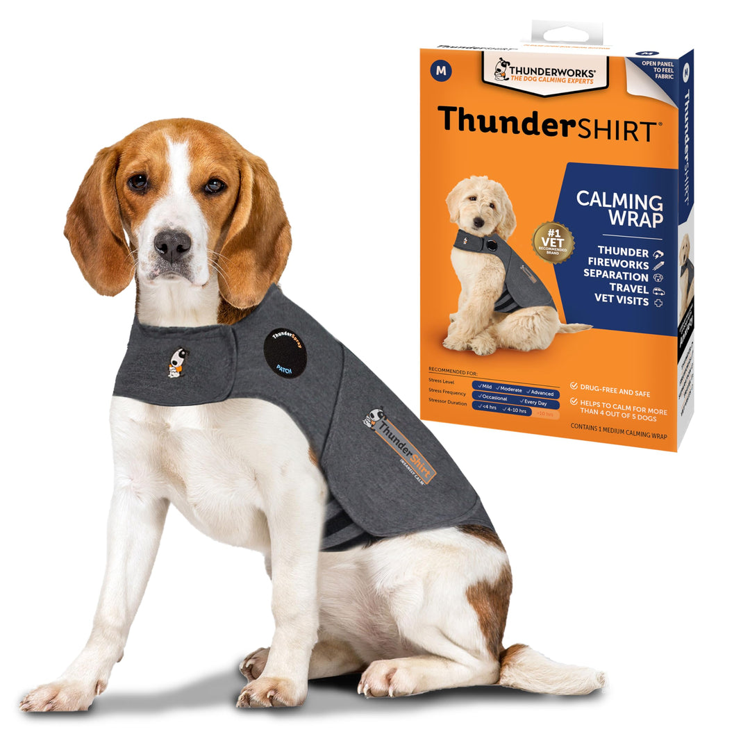 ThunderShirt for Dogs Calming Anxiety Vest, Medium, Heather Gray