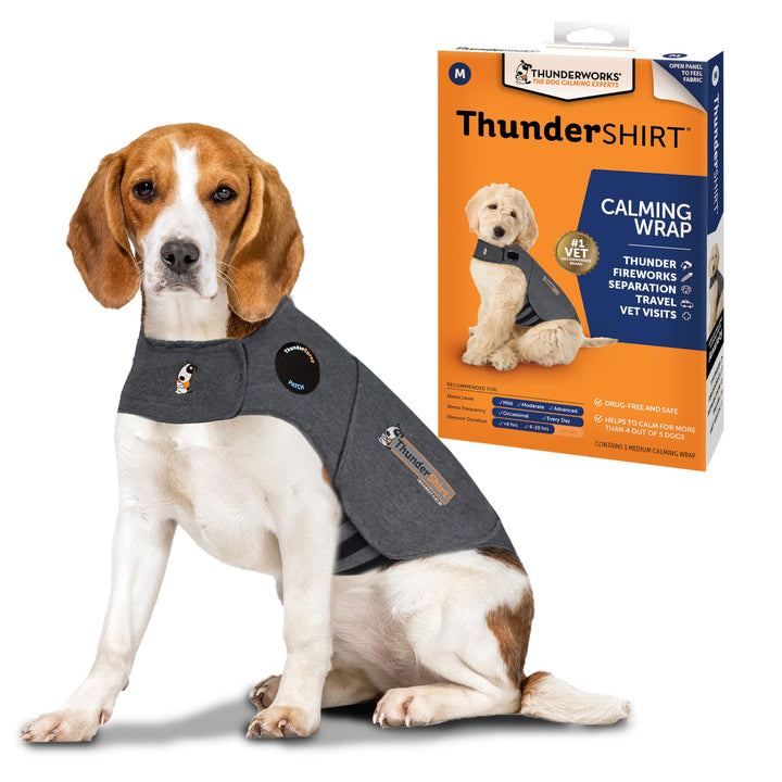 ThunderShirt for Dogs Calming Anxiety Vest, Medium, Heather Gray
