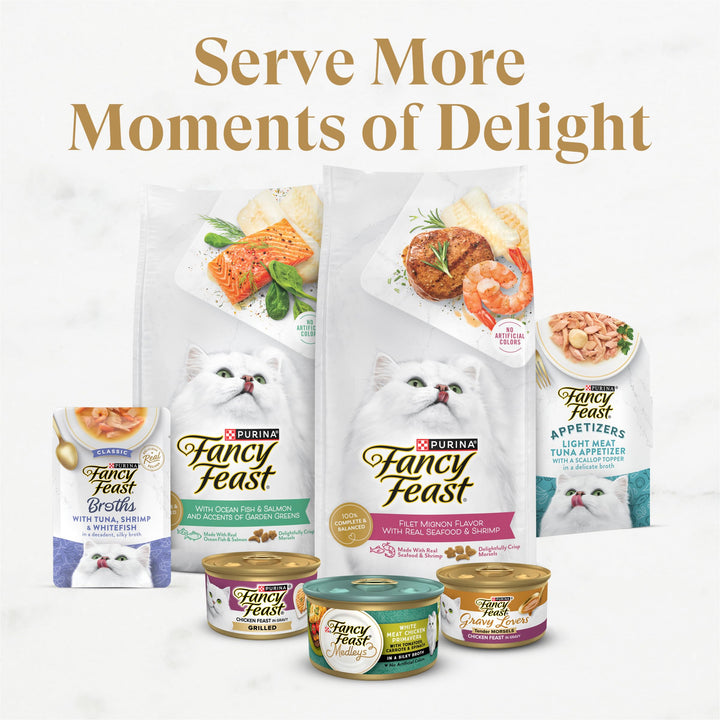 Purina Fancy Feast Grilled Wet Cat Food, Poultry &amp; Beef, 3 oz cans, 30-Pack