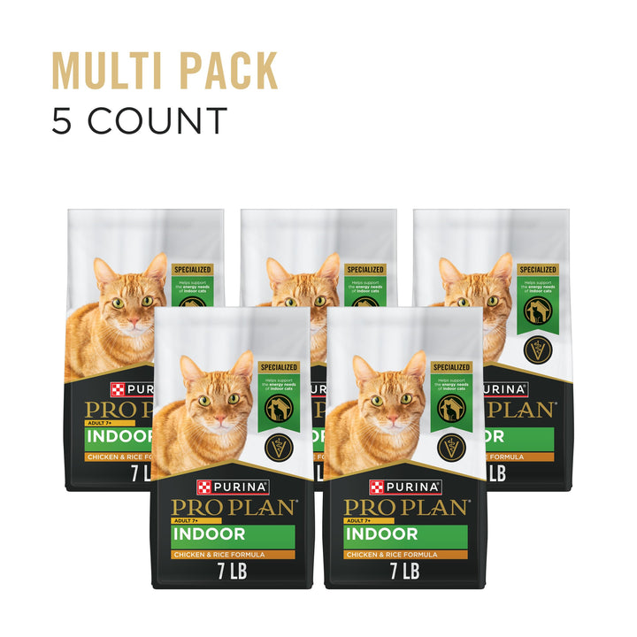 Purina Pro Plan Adult 7+ Indoor High Protein Cat Food, 7 lb Bag