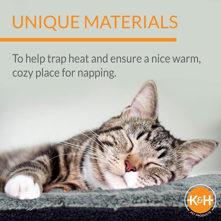 K&amp;H Self-Warming Cat Bed Pad, Self Heating Pad, Small 21 X 17 Oatmeal/Choco