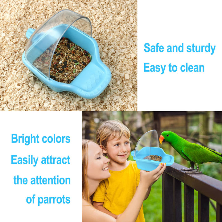 Nobgum Bird Bath Box Hanging Birdbath Toy Parakeet Caged Bathing Tubs